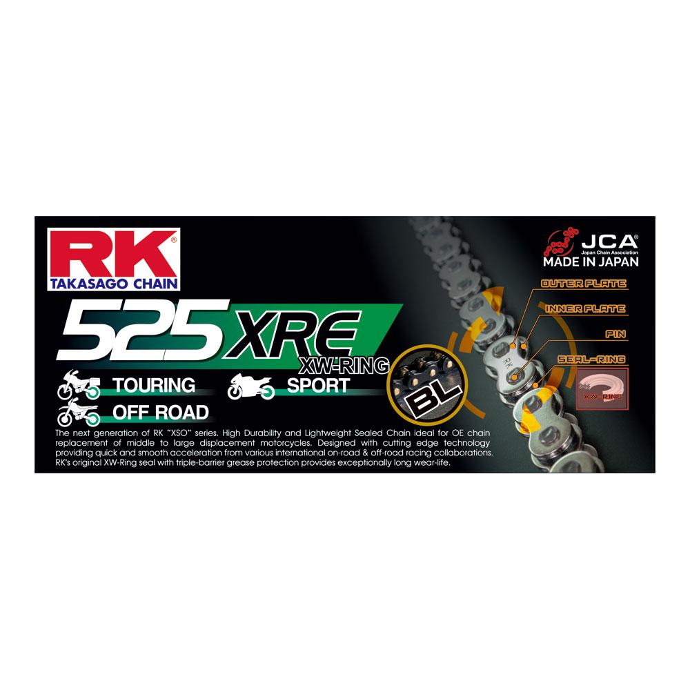 RK CHAIN BL525XRE - 120 LINK - BLACK