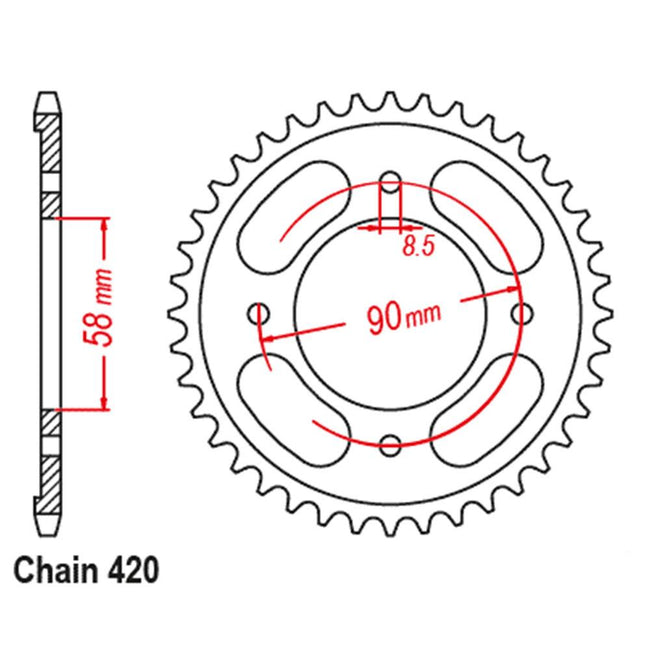 REAR SPROCKET - 36T 420P Hover Image