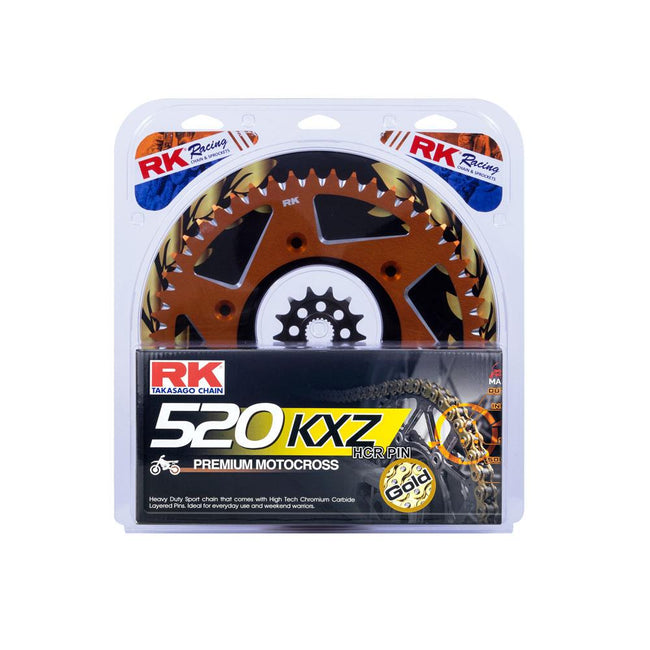 LITE PACK - RK CHAIN & SPROCKET KIT ORANGE 14/50 KTM 06-25 Hover Image