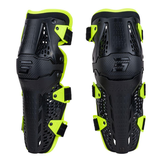 Shot Airflow Adult Knee/Shin Guards Black/Yellow Hover Image