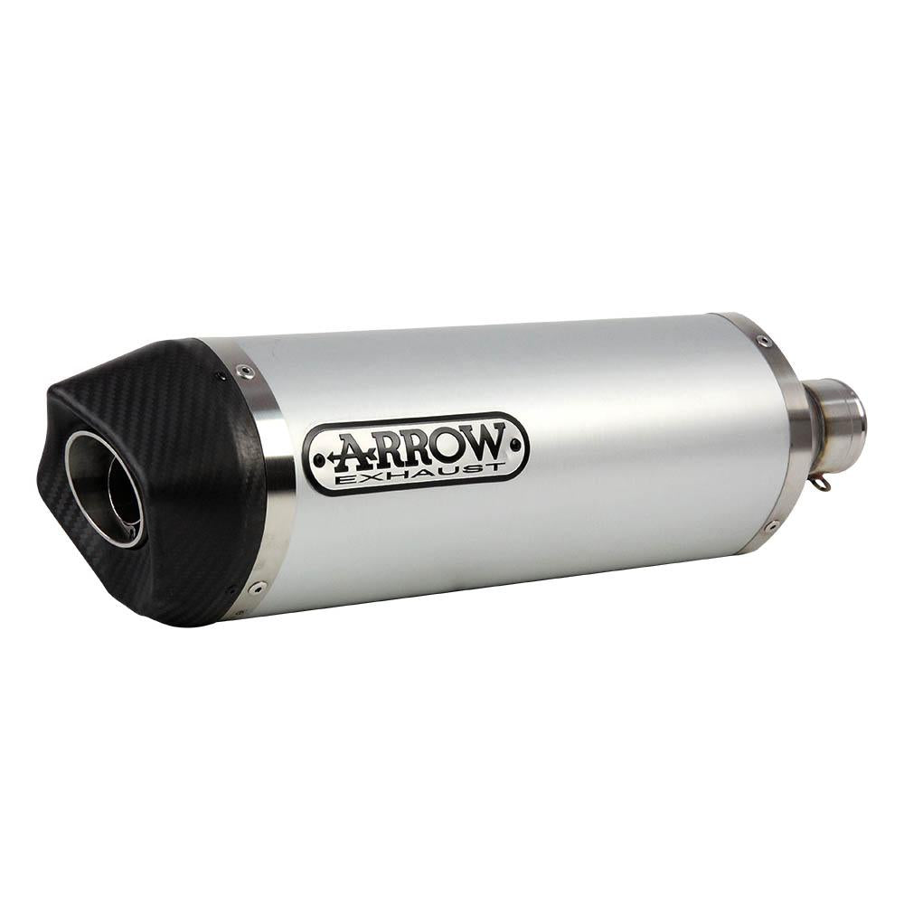 ARROW 71804AK Silencer - RACE-TECH Aluminium Silver with Carbon End Cap