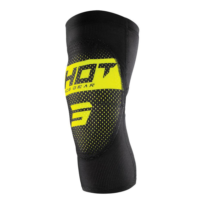 Shot Airlight Kid Knee Guards Black/Neon Yellow Hover Image
