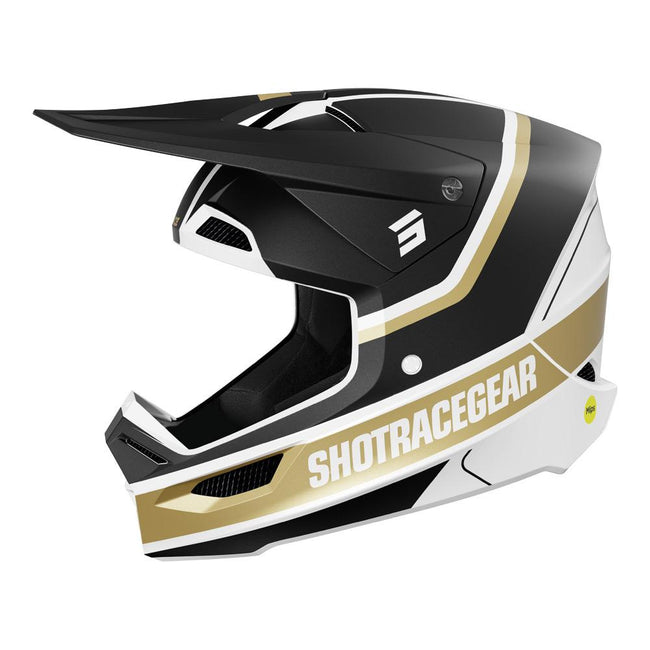 Shot Race Mythic Helmet Black/Gold Matt Hover Image