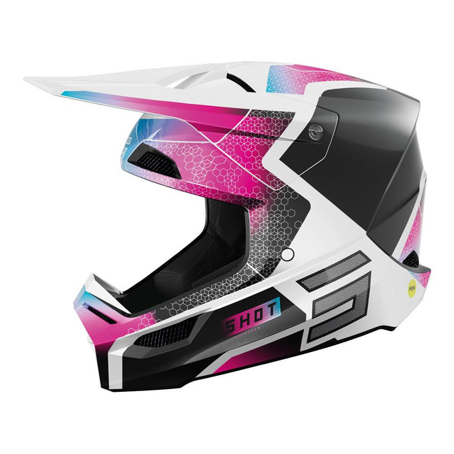 Shot Race Phaser Helmet Black/Blue/Pink Pearly Hover Image