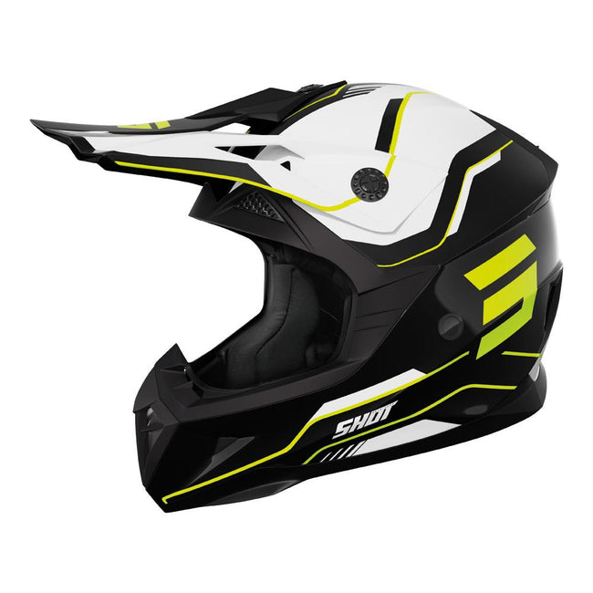 Shot Pulse Lines Helmet Black/Neon Yellow Glossy Hover Image
