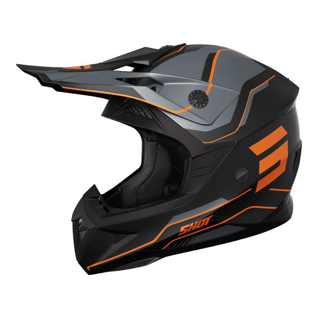 Shot Pulse Lines Helmet Black/Orange Matt Hover Image