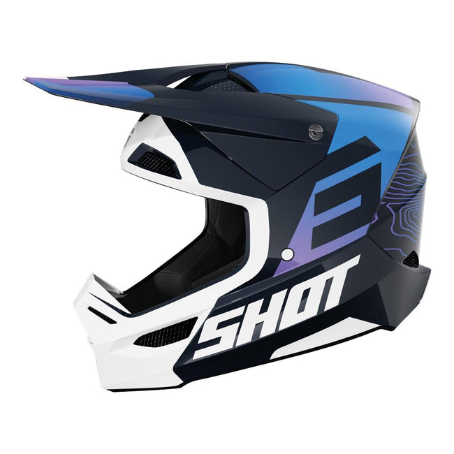 Shot Furious Kid Apex Helmet Blue Glossy Hover Image