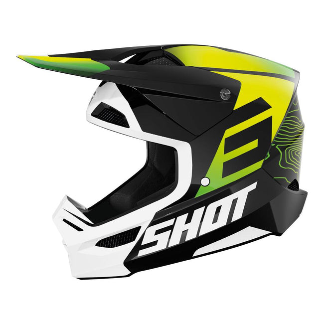 Shot Furious Kid Apex Helmet Neon Yellow Glossy Hover Image