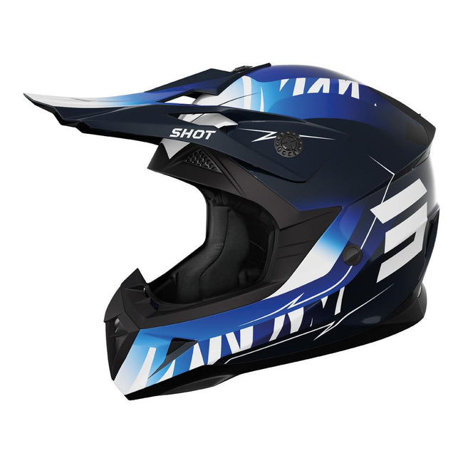 Shot Pulse Kid X-Treme Helmet Blue Glossy Hover Image