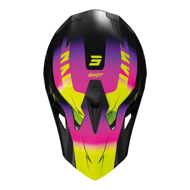 Shot Pulse Kid X-Treme Helmet Pink/Neon Yellow Glossy Main Image