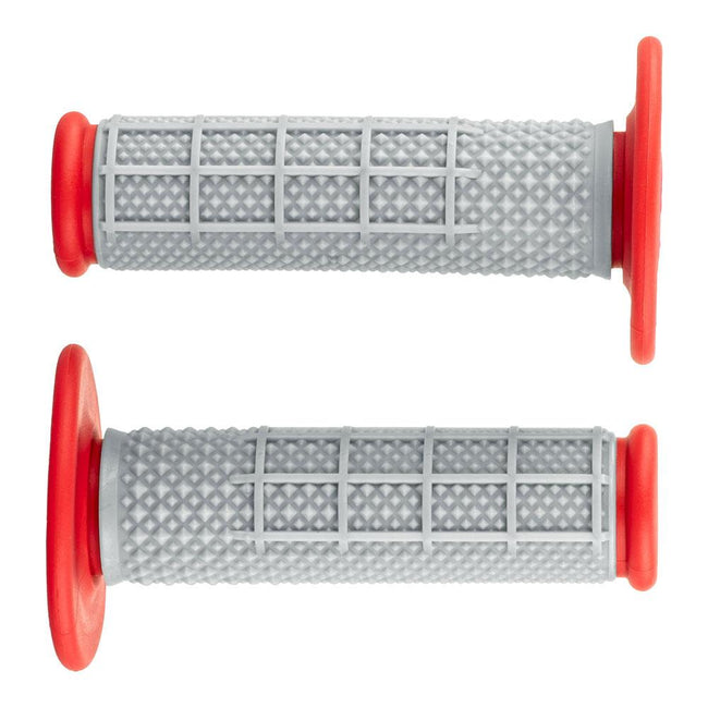 STATES MX PRO SERIES DIAMOND MX HAND GRIPS - HALF WAFFLE - RED Hover Image