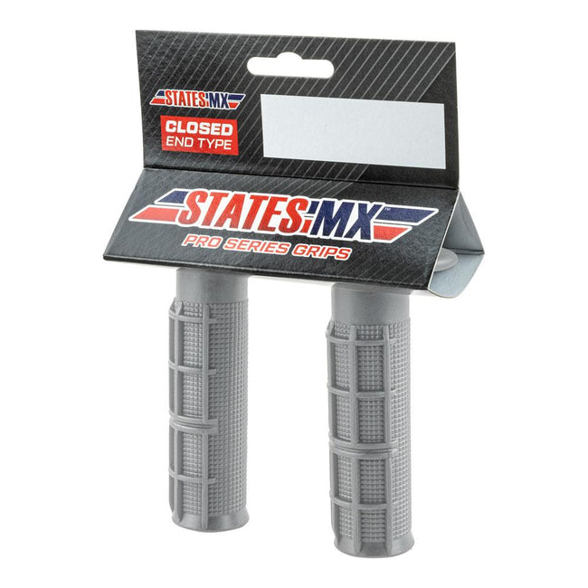 STATES MX PRO SERIES MX HAND GRIPS - HALF WAFFLE - GREY Main Image