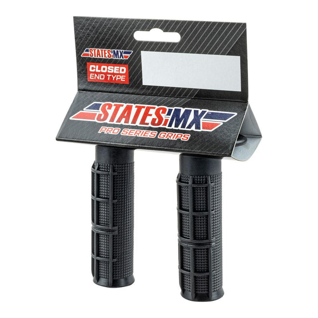 STATES MX PRO SERIES MX HAND GRIPS - HALF WAFFLE - BLACK Main Image