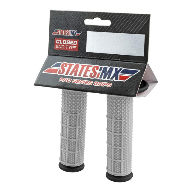 STATES MX PRO SERIES DIAMOND MX HAND GRIPS - HALF WAFFLE - BLACK Main Image