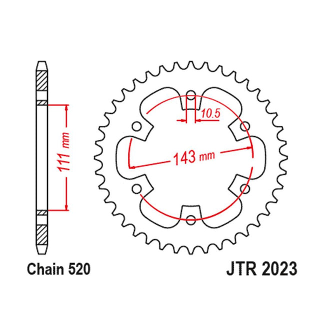 REAR SPROCKET - STEEL 42T 520P (42-RE3-42) Hover Image
