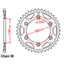 REAR SPROCKET - STEEL 43T 530P (32-MCJ-43)
