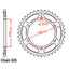 REAR SPROCKET - STEEL 50T 525P (32-2C0-50)