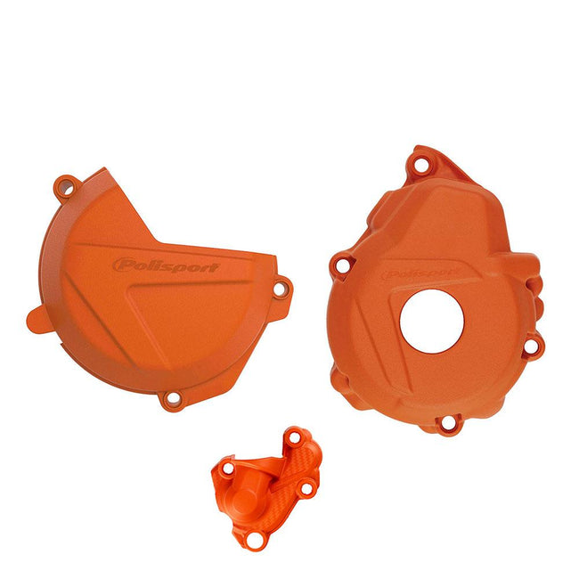POLISPORT ENGINE COVER PROTECTION KIT KTM EXCF 250/350 17-23 - ORANGE Hover Image