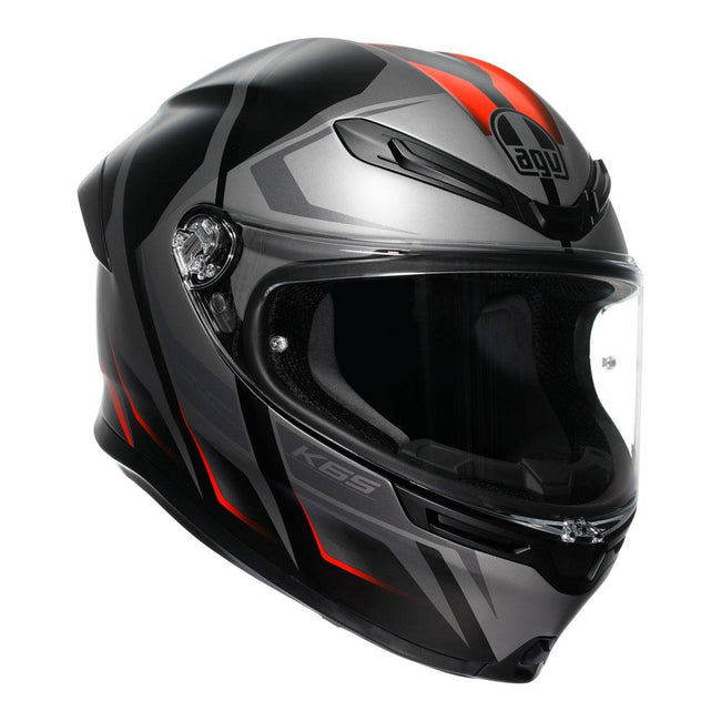 AGV K6 S - KARVE BLACK/GREY/RED Hover Image