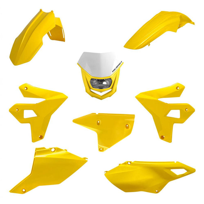 POLISPORT RESTYLE KIT SUZUKI DRZ400/SM 00- W/HALO HEADLIGHT YELLOW Hover Image