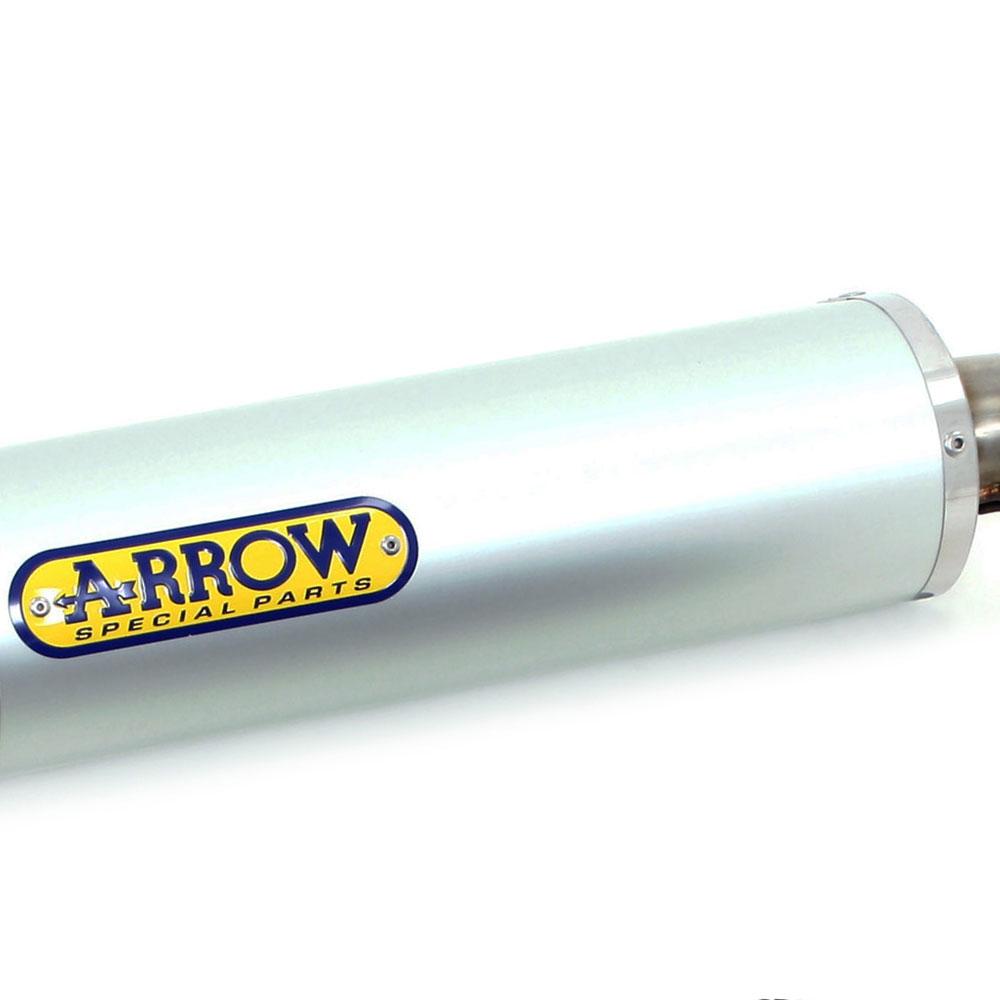 ARROW 71914AK Silencer - INDY RACE Aluminium Silver with Carbon End Cap