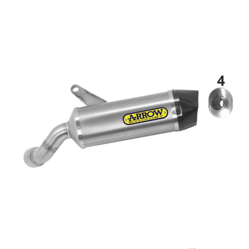 ARROW 71914PK Silencer - INDY RACE Titanium with Carbon End Cap