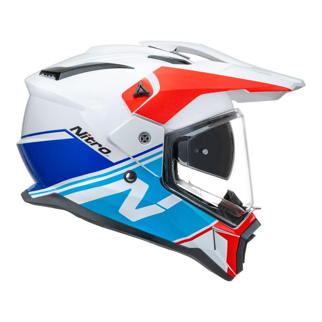 NITRO MX780 ADVENTURE GLOSS WHITE/LIGHT BLUE/RED/BLUE Hover Image