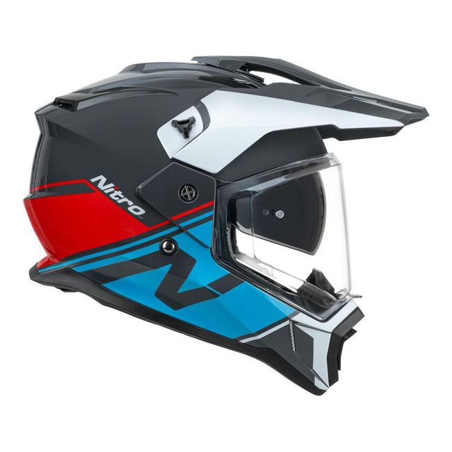 NITRO MX780 ADVENTURE GLOSS GREY/LIGHT BLUE/RED/WHITE Hover Image