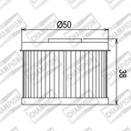CHAMPION OIL FILTER ELEMENT - COF013 (112&113)