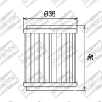 CHAMPION OIL FILTER ELEMENT - COF041 (141)