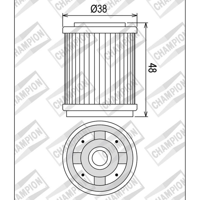 CHAMPION OIL FILTER ELEMENT - COF043 (143) Main Image