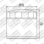 CHAMPION OIL FILTER ELEMENT - COF053 (153)