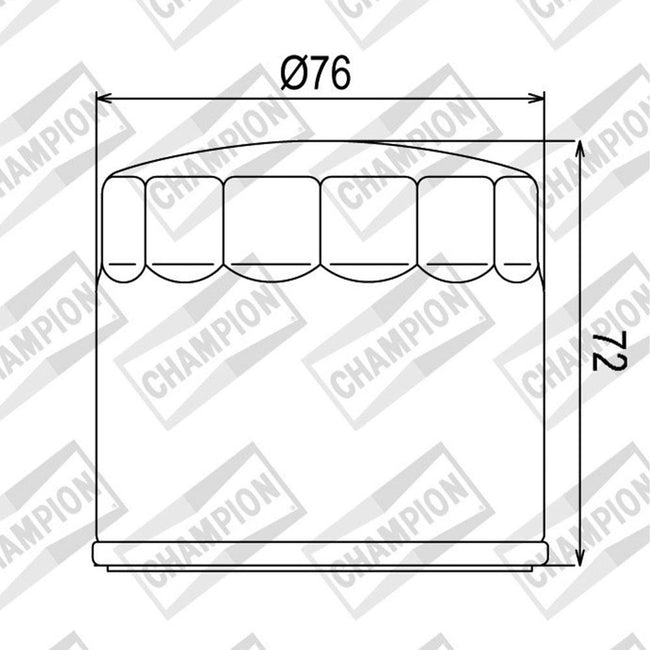 CHAMPION OIL FILTER ELEMENT - COF053 (153) Main Image