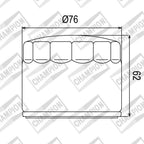 CHAMPION OIL FILTER ELEMENT - COF060 (160)