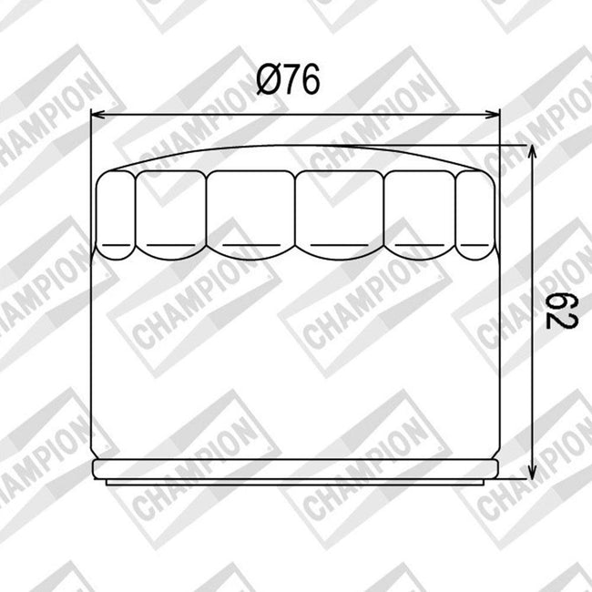 CHAMPION OIL FILTER ELEMENT - COF060 (160) Main Image