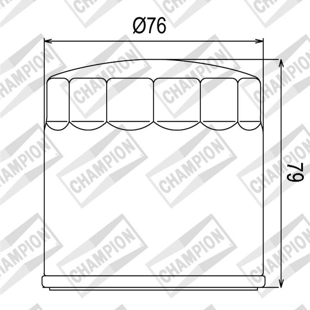 CHAMPION OIL FILTER ELEMENT - COF063 (163)