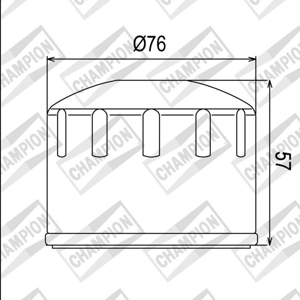 CHAMPION OIL FILTER ELEMENT - COF065 (165)