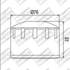CHAMPION OIL FILTER ELEMENT - COF084 (184)