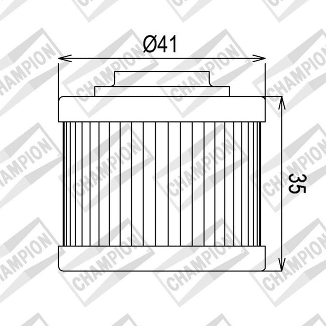 CHAMPION OIL FILTER ELEMENT - COF086 (186) Main Image