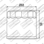 CHAMPION OIL FILTER ELEMENT - COF091 (191)