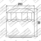 CHAMPION OIL FILTER ELEMENT - COF102 (202)