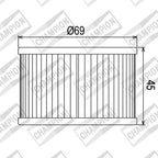 CHAMPION OIL FILTER ELEMENT - COF461 (561)