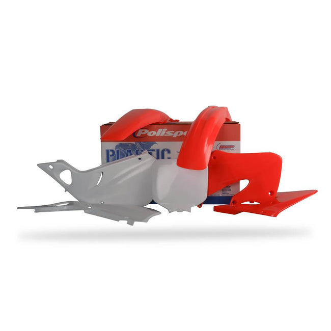POLISPORT PLASTICS MX KIT HONDA CR125 98-99/CR250 97-99 - FLUORO RED OEM Hover Image