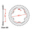 REAR SPROCKET - STEEL 50T 525P - BLACK