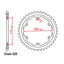 REAR SPROCKET - STEEL 44T 525P (42-T12-44)