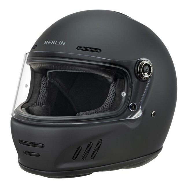 Merlin Revival Helmet Matt Black Hover Image