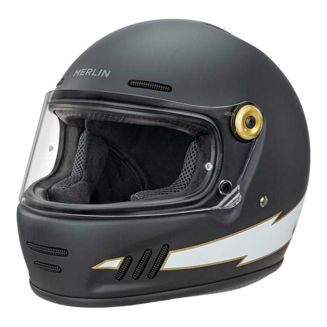 Merlin Revival Flash Helmet Matt Black Hover Image