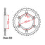 REAR SPROCKET - STEEL LIGHTWEIGHT SELF CLEANING - 43T 520P
