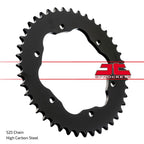 REAR SPROCKET STEEL - BLACK - 42T 525P - 760 or 770 ADAPTOR REQUIRED