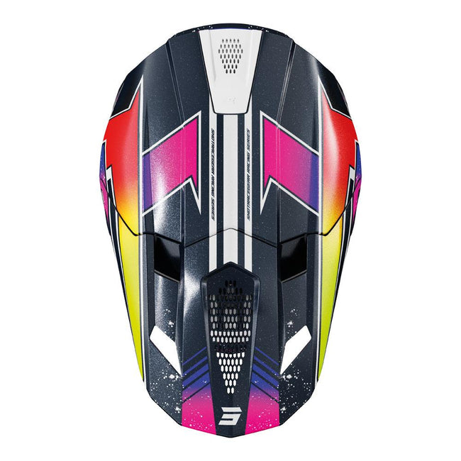 Shot Lite Racing Helmet Blue/Neon Yellow Pearly Main Image